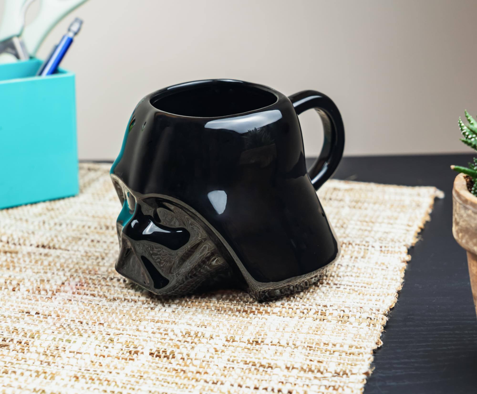 Alt View 5. Silver Buffalo - Star Wars Darth Vader 3D Sculpted Ceramic Mug | Holds 20 Ounces - Black.
