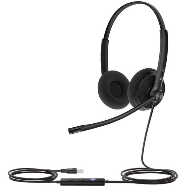 Yealink - UH34 Lite Headset - Stereo - USB Type C, Mini-phone (3.5mm) - Wired - 32 Ohm - 20 Hz to 20 kHz - Over-the-head - Black