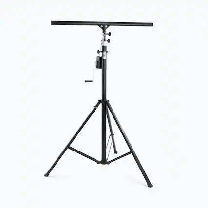 Front. On Stage Stands - On-Stage LS9900B Crank Up Lighting Stand - Black.