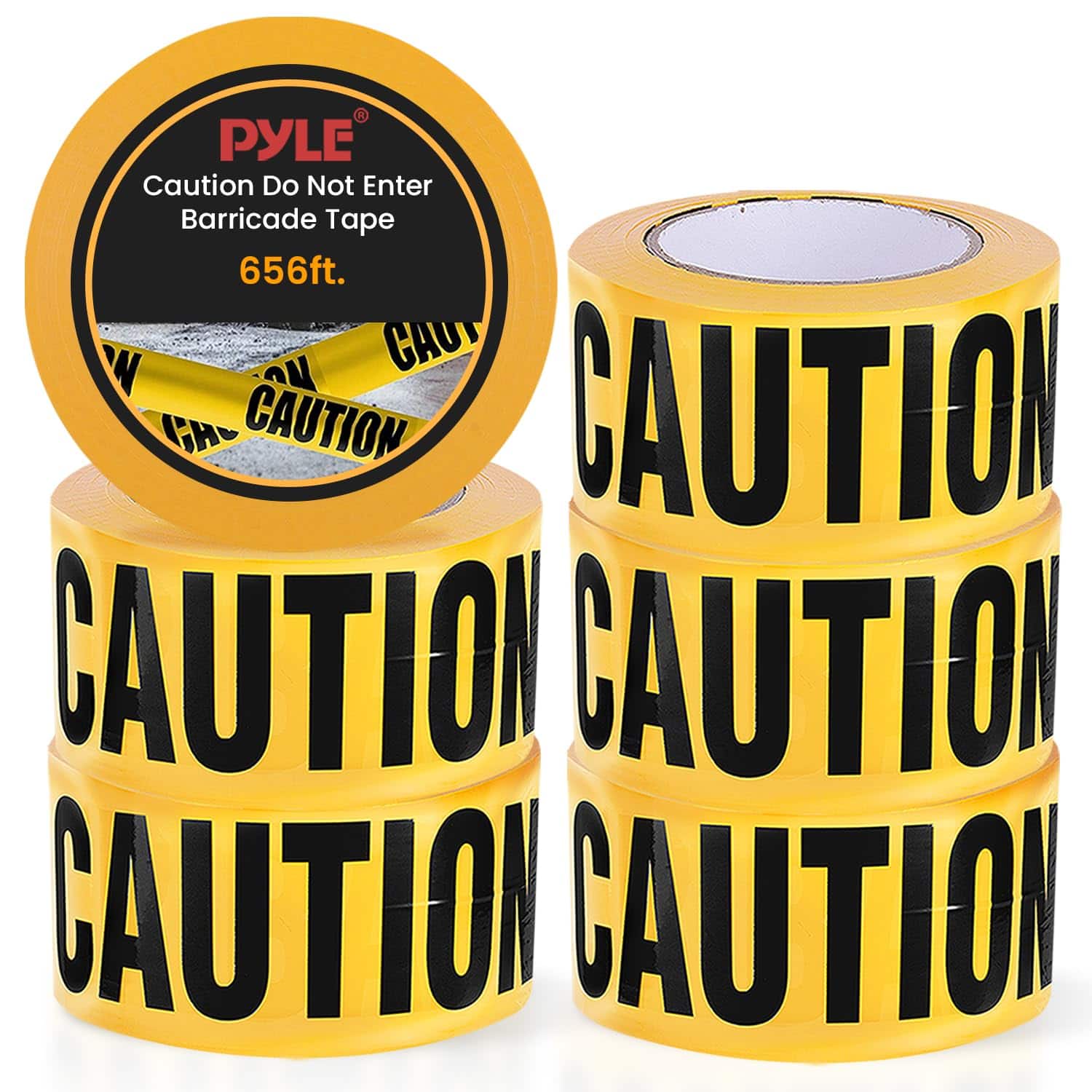 Pyle - 6 Pieces Safety Caution Do Not Enter Tape Set - 200 Meters Long Tape Roll - Yellow price history on PriceWatchPro