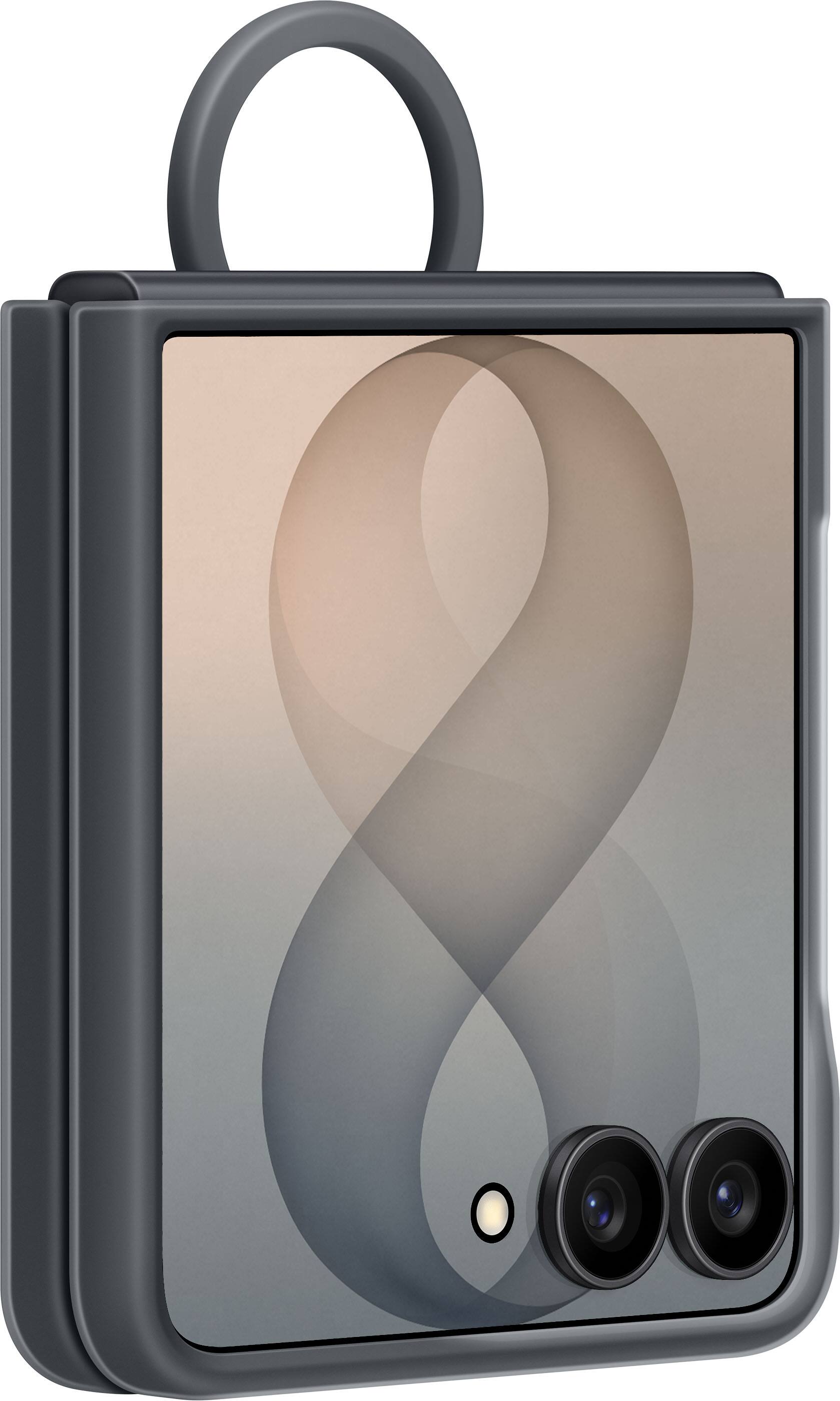 Alt View 3. Samsung - Galaxy Z Flip8 Silicone Ring Magnet Case - Graphite.