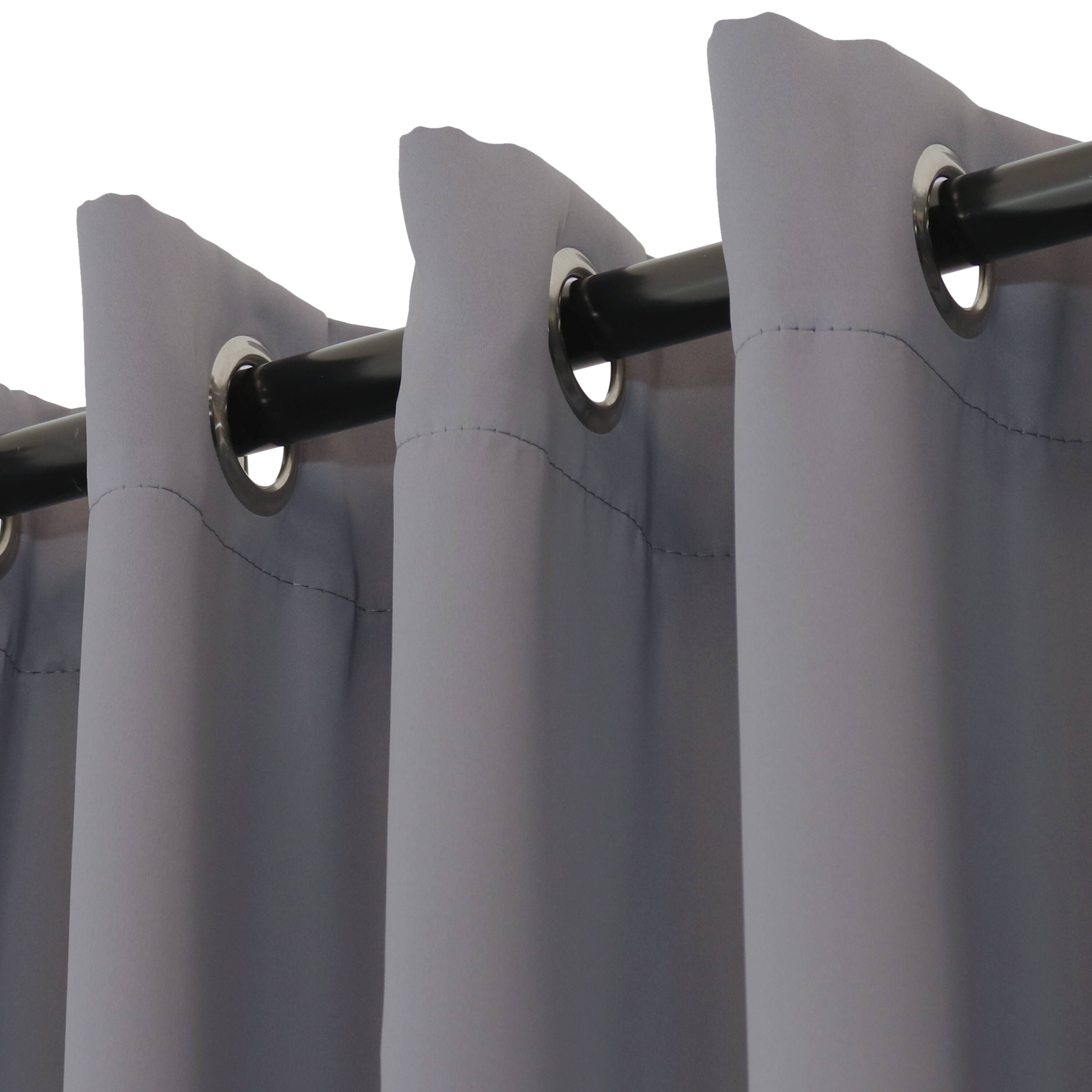 Alt View 7. Sunnydaze - Outdoor Blackout Curtain Panel - 100 in x 84 in - Gray.