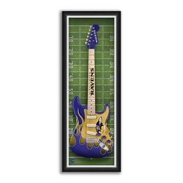 Sporticulture - Baltimore Ravens 14" x 37" Framed Electric Guitar Print - Green