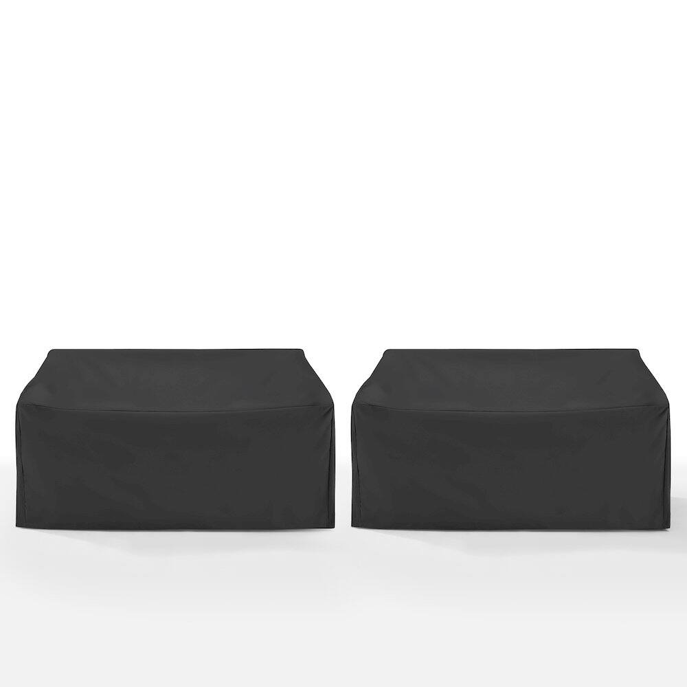 Angle. Crosley Furniture - 2Pc Outdoor Loveseat Furniture Cover Set - 2 Loveseats - Black.
