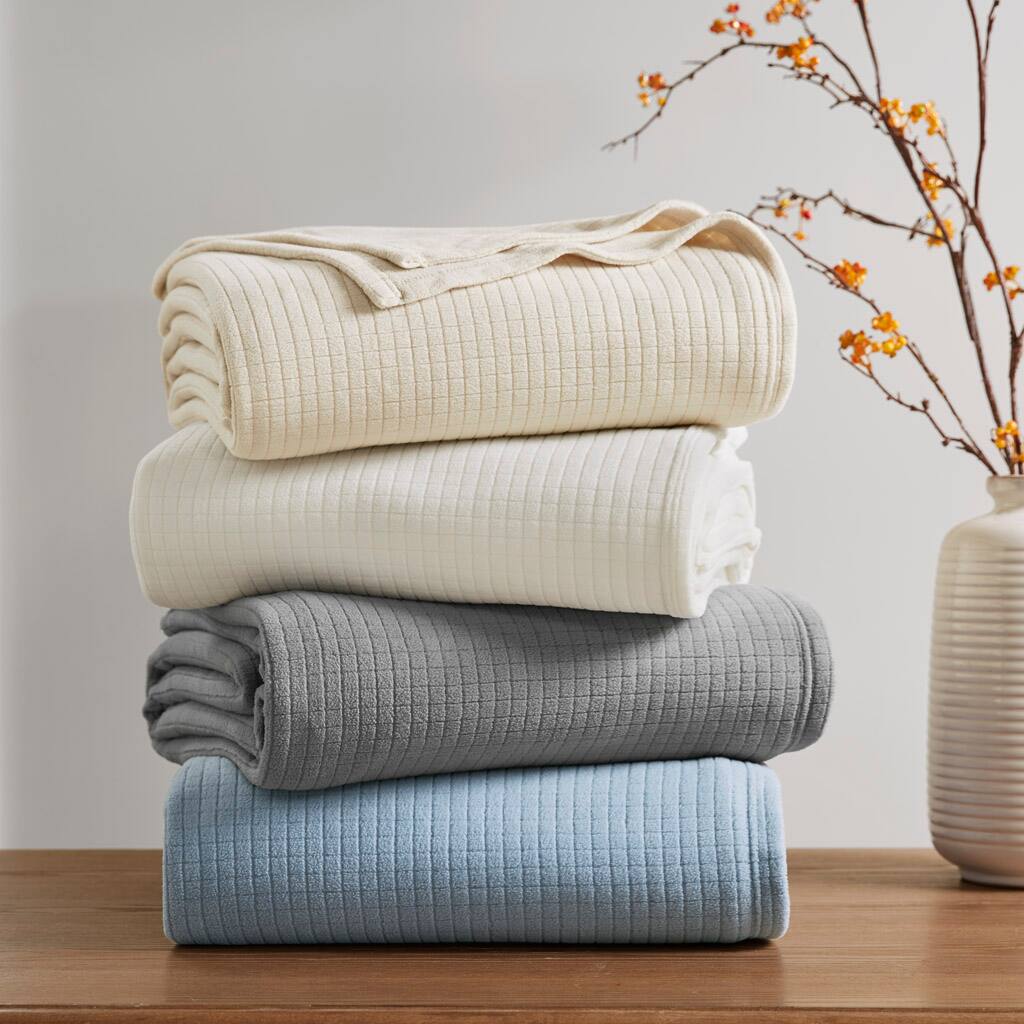 Alt View 4. Gracie Mills - Gracie Mills Griffin Microfleece Blanket Collection - Blue.