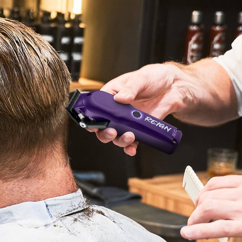 Alt View 4. StyleCraft - Reign Professional Hair Clipper with Brushless Motor - Purple.