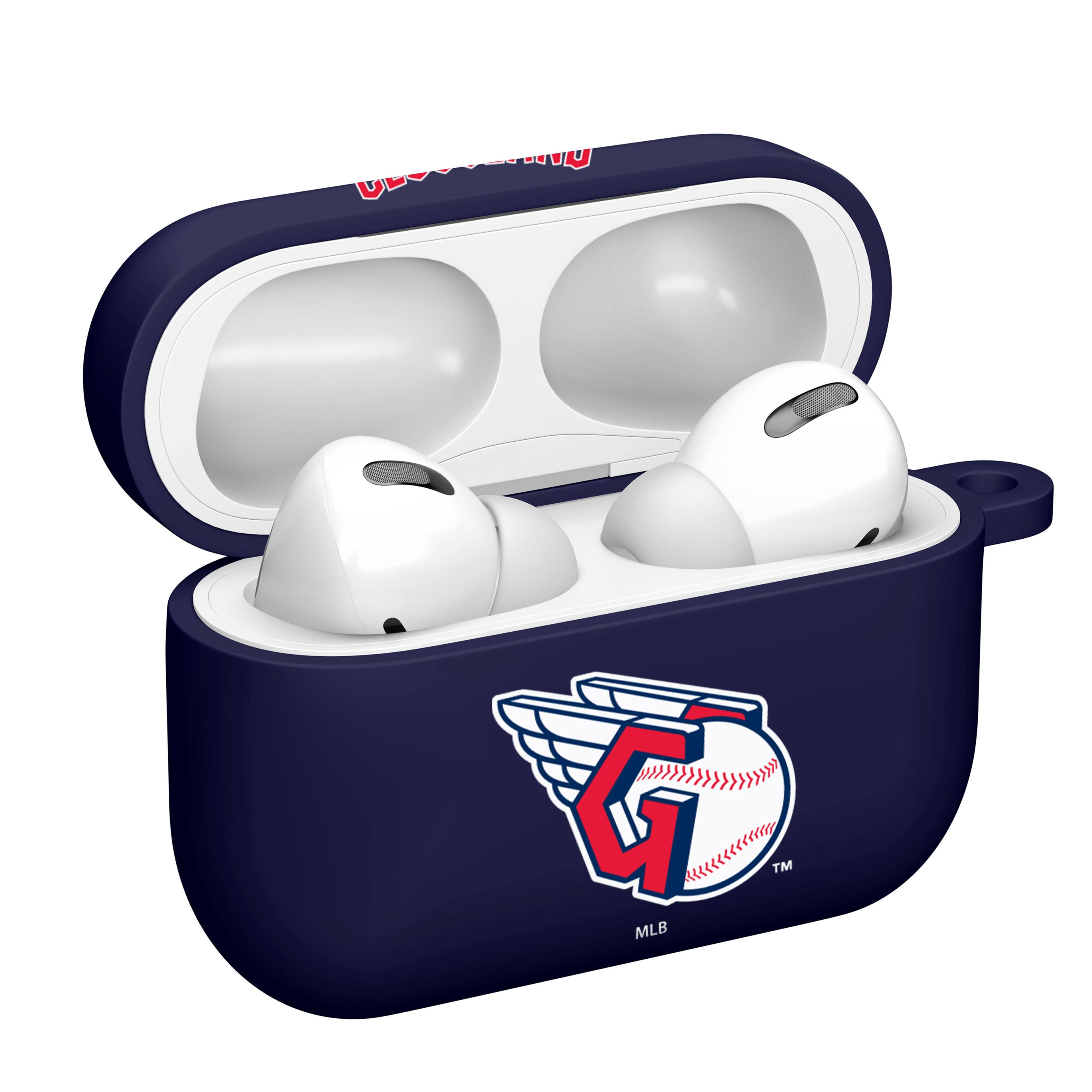 Alt View 1. Artinian - Cleveland Guardians AirPods Pro Silicone Case Cover - Navy.