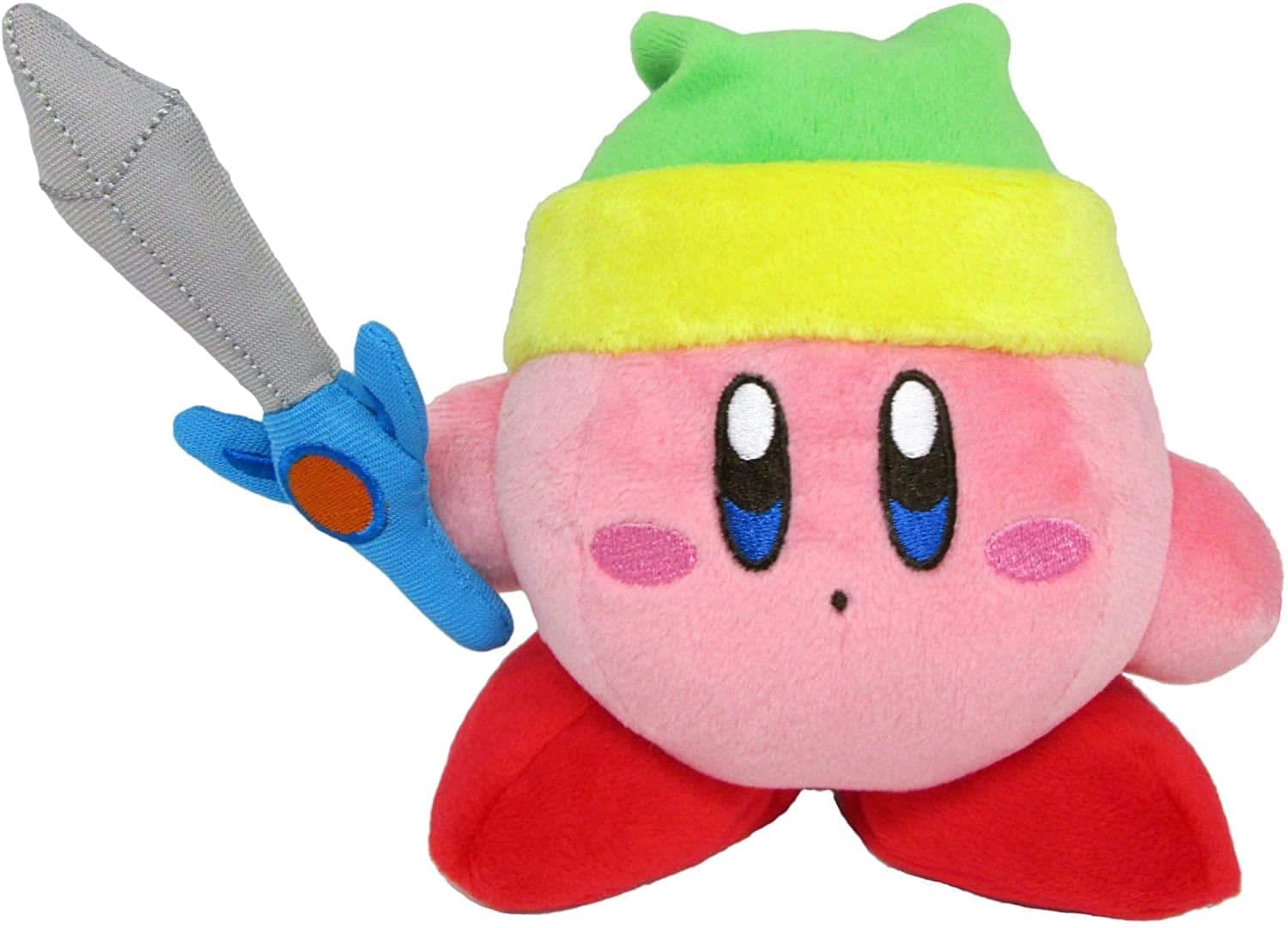 Little Buddy - Kirby Adventure All Star 6 Inch Plush Collection | Kirby with Sword - Pink