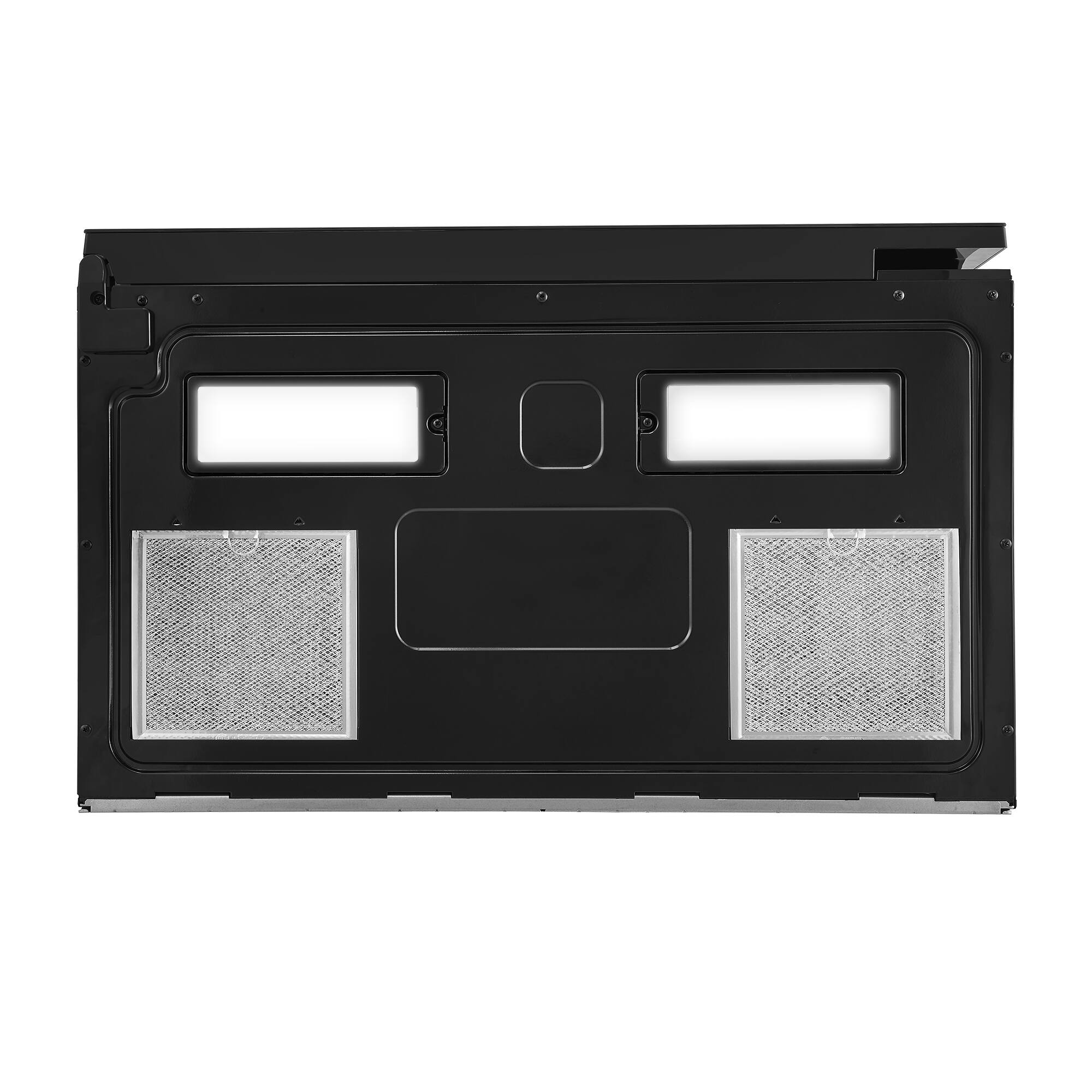 Alt View 4. COSMO - COS-3012ORLP1SS 30 in. Stellar Collection 1.2 cu. ft. Slim Over the Range Microwave with Soft Touch Controls - Black.