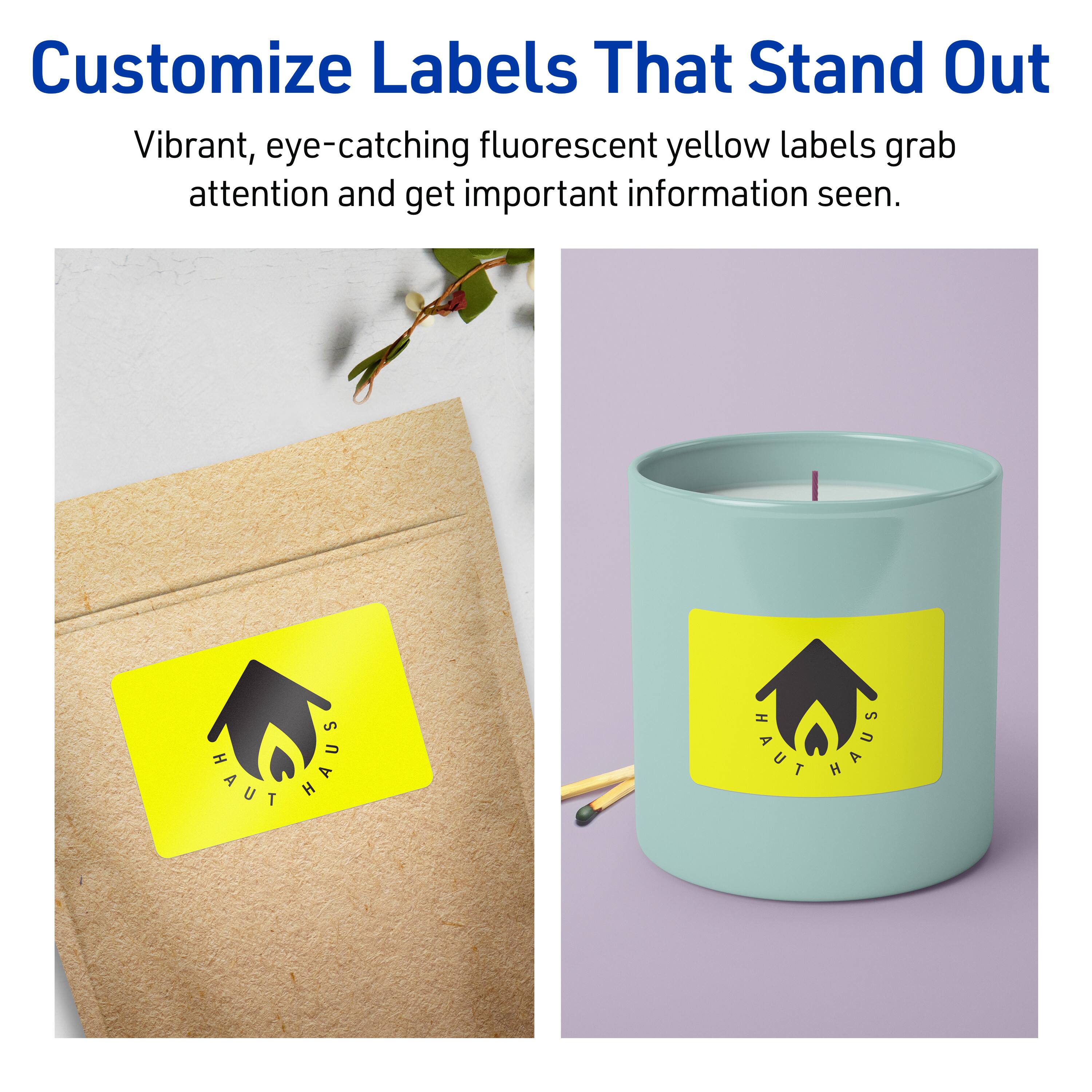 Customize Labels That Stand Out

Vibrant, eye-catching fluorescent yellow labels grab attention and get important information seen.

HAUT HAUS HAUT HAUS