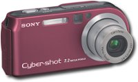 Angle Standard. Sony - Cyber-shot 7.2MP Digital Camera - Red.