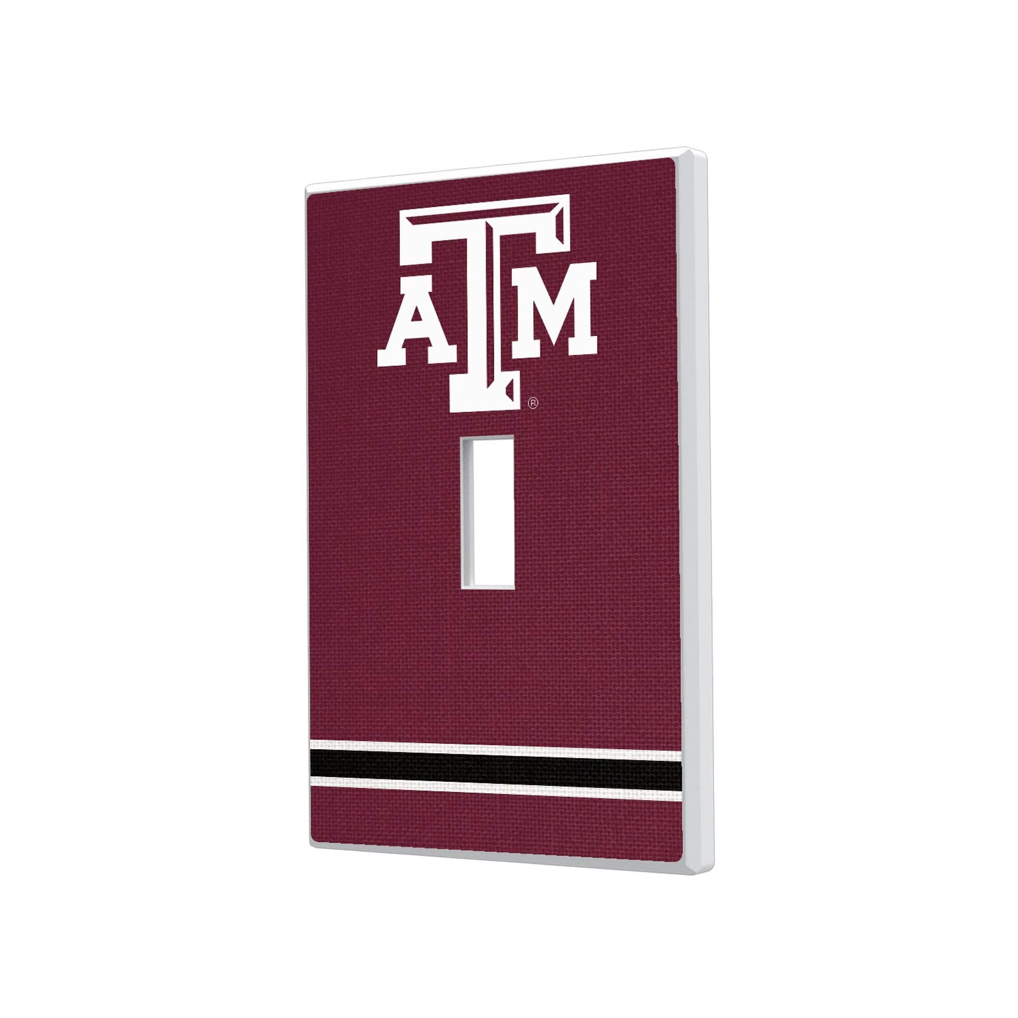 Keyscaper - Texas A&M Aggies Stripe Design Single Toggle Light Switch Plate - Multicolor