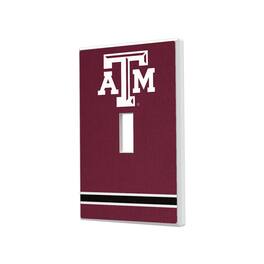 Keyscaper - Texas A&M Aggies Stripe Design Single Toggle Light Switch Plate - Multicolor