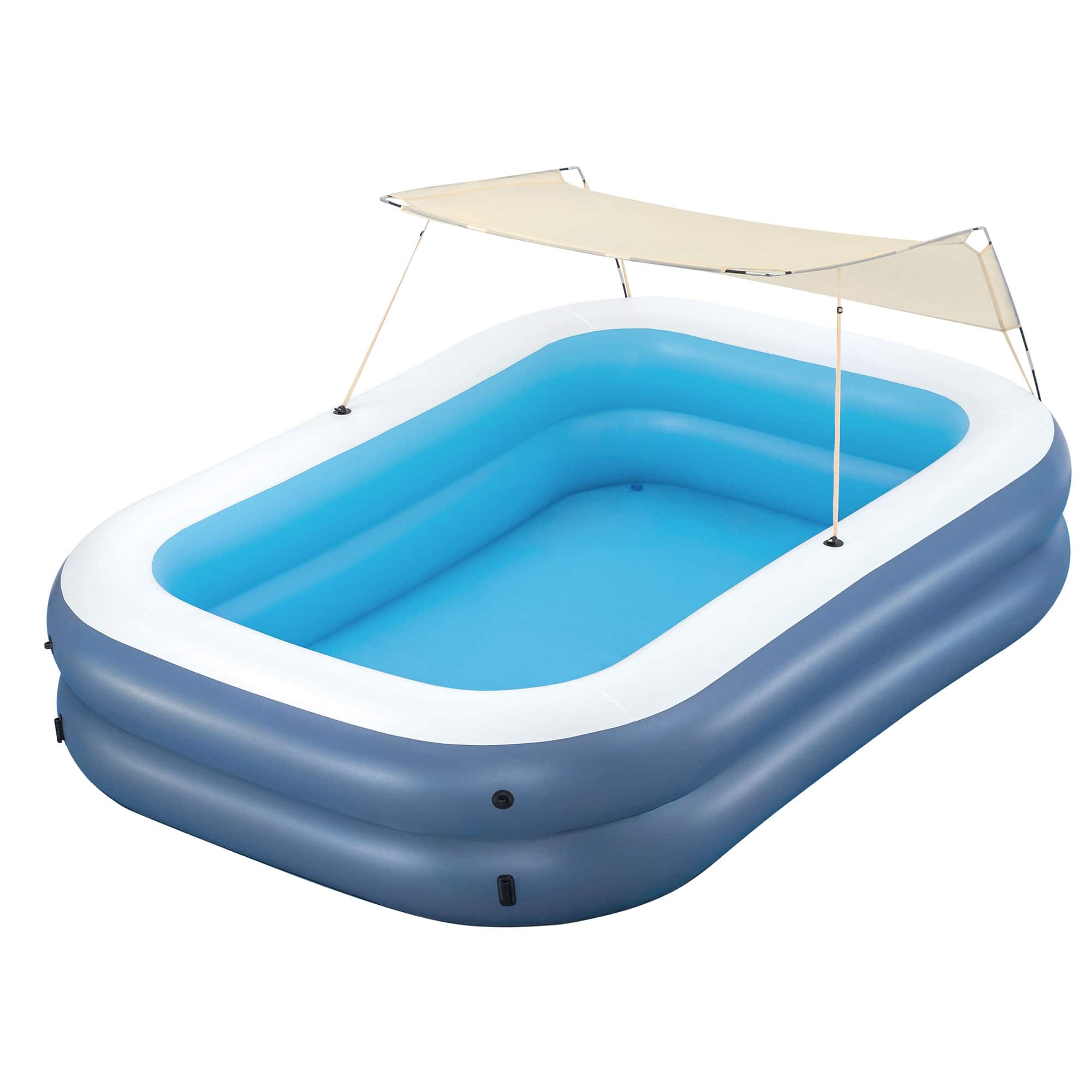 Bestway - H2OGO! 8 Foot 4 Inch by 70 Inch Summer Bliss Shaded Inflatable Family Pool - Blue price history on PriceWatchPro
