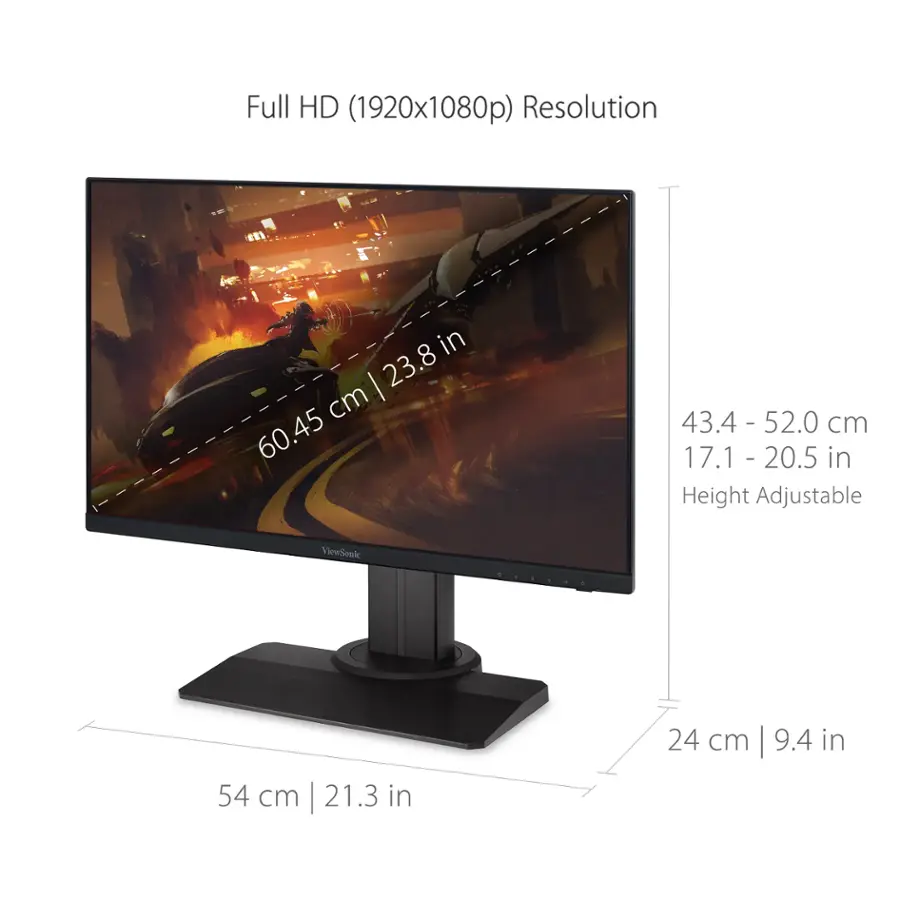 Alt View 11. ViewSonic - XG2431 23.8" LCD FHD FreeSync Premium Gaming Monitor with HDR (DisplayPort USB, HDMI) - Black.