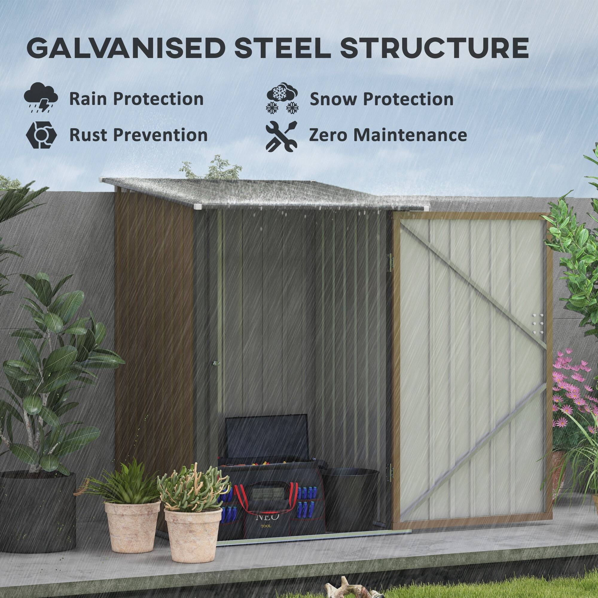 Galvanised Steel Structure: Rain Protection, Snow Protection, Rust Prevention, Zero Maintenance.