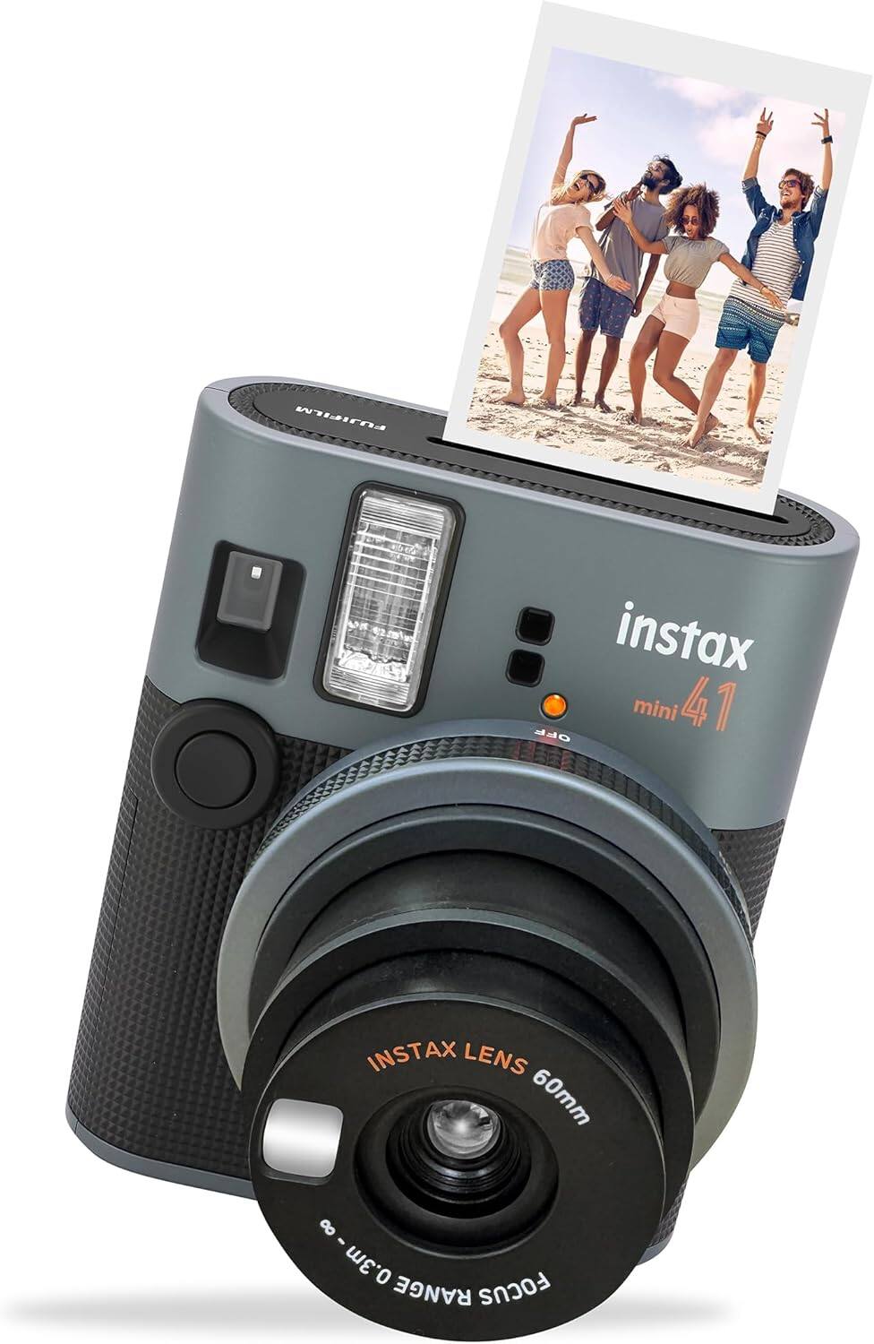 FUJIFILM instax mini 41  
INSTAX LENS 60mm  
8 - 0.3m RANGE FOCUS