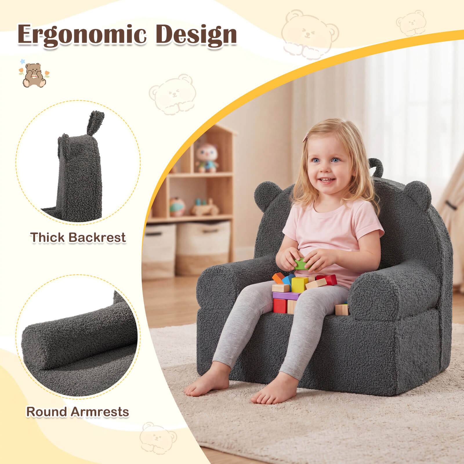 Ergonomic Design  
Thick Backrest  
Round Armrests