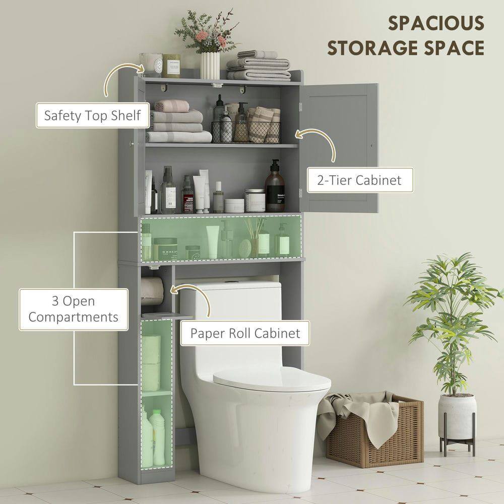 SPACIOUS STORAGE SPACE

- Safety Top Shelf
- 2-Tier Cabinet
- 3 Open Compartments
- Paper Roll Cabinet