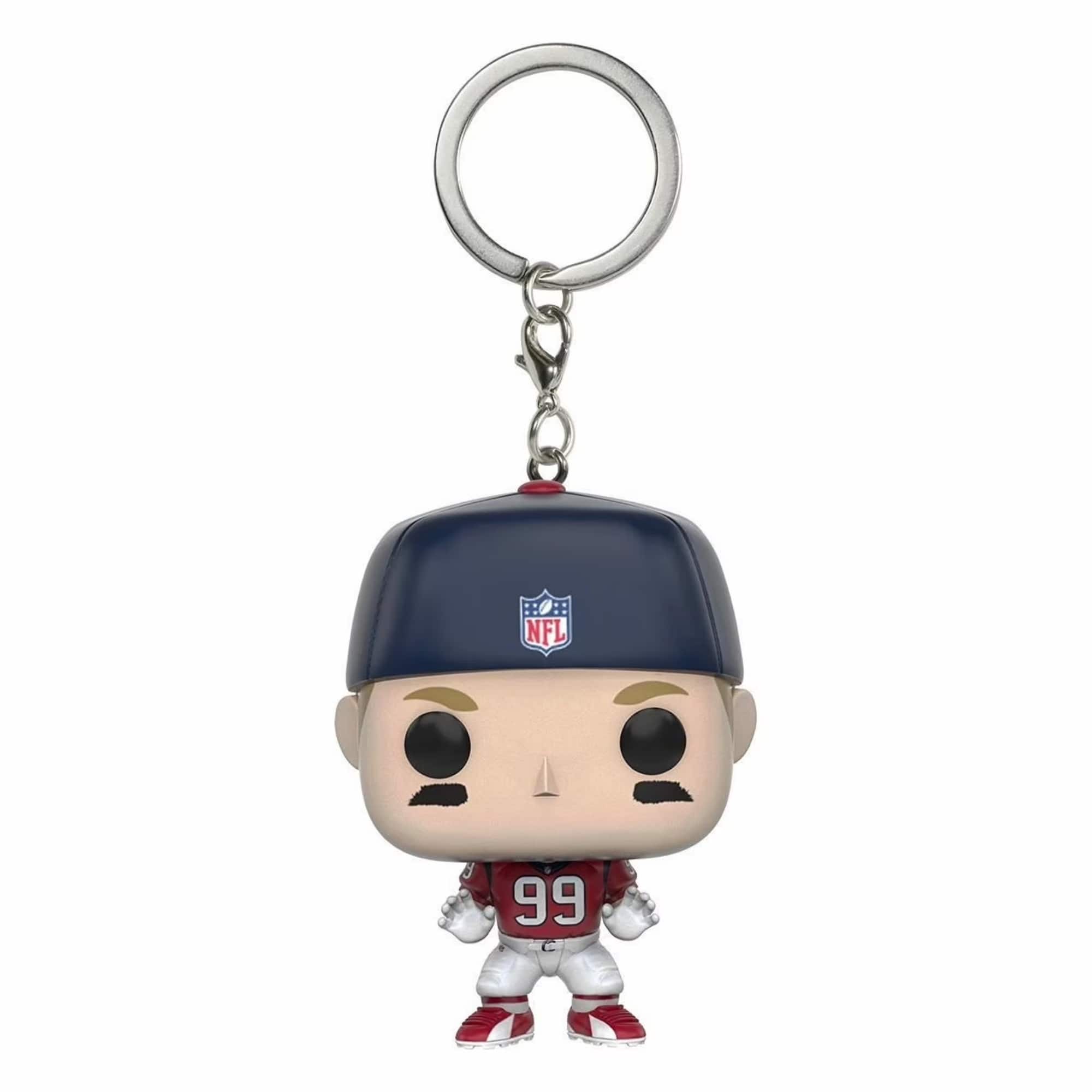 NFL Stars J.J. Watt Funko Pocket Pop! Vinyl Keychain - Red