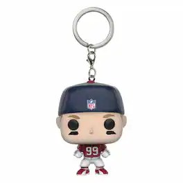 NFL Stars J.J. Watt Funko Pocket Pop! Vinyl Keychain - Red
