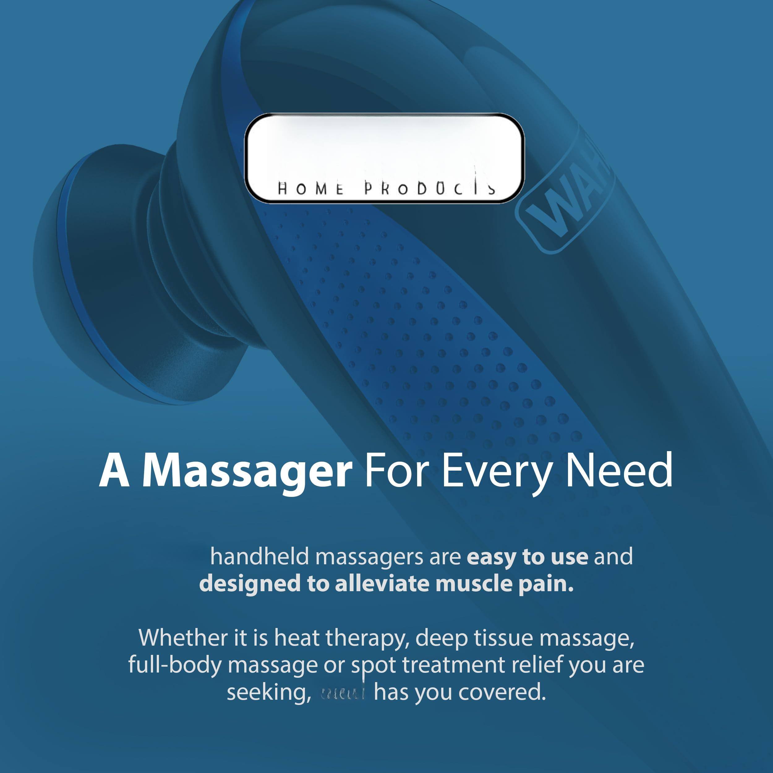**HOME PRODOCIS**

**A Massager For Every Need**

handheld massagers are easy to use and designed to alleviate muscle pain.

Whether it is heat therapy, deep tissue massage, full-body massage or spot treatment relief you are seeking, **nieu** has you covered.