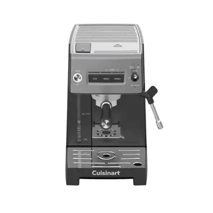 The Cuisinart coffee maker is a versatile appliance that can make both hot and cold coffee, as well as hot water. It has a steam function, which can be used for frothing milk or making cappuccinos. The coffee maker is designed with a single or double cup option, allowing users to choose the size of their coffee. The appliance is made of stainless steel, giving it a sleek and modern appearance.