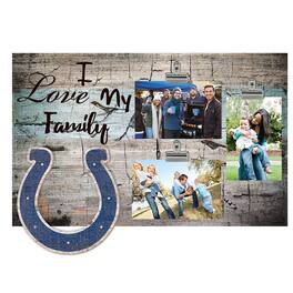 Fan Creations - Indianapolis Colts 11" x 19" I Love My Family Clip Photo Frame - Multicolor