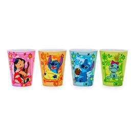 Silver Buffalo - Disney Lilo & Stitch Tropical 2-Ounce Plastic Mini Cups | Set of 4 - Blue