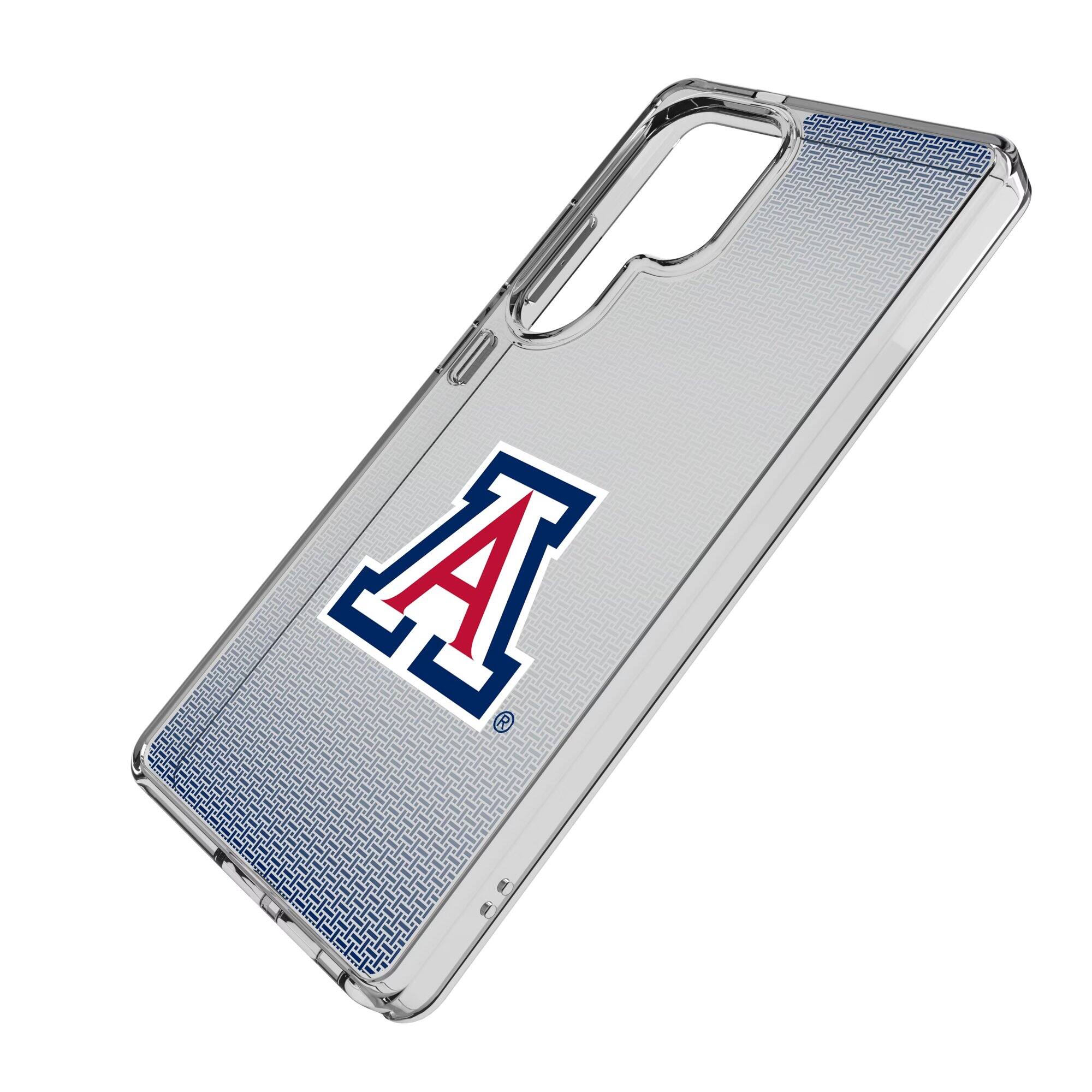Alt View 1. Keyscaper - Arizona Wildcats Linen Logo Galaxy Clear Case - S23 - Multicolor.
