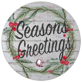 Jardine - Augsburg Auggies 20'' x 20'' Season's Greetings Circle - White