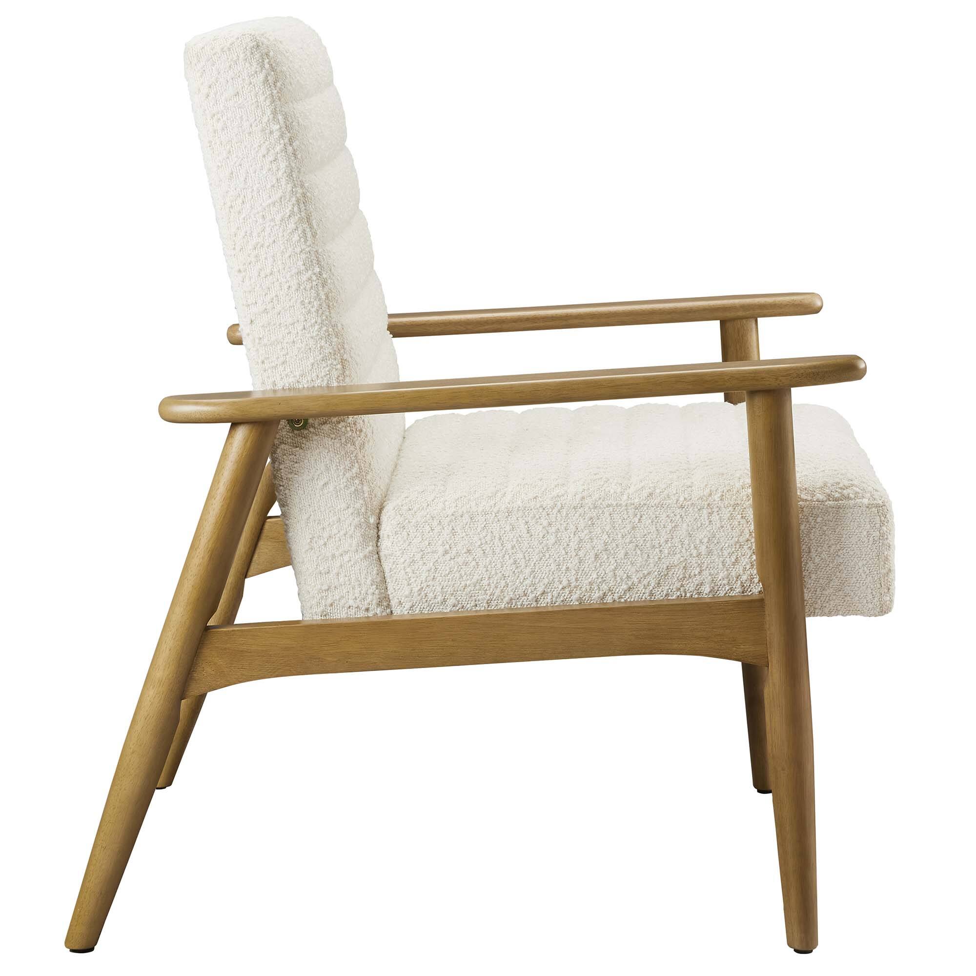 Alt View 2. Modway - Jensen Boucle Fabric Accent Chair by Modway - Ivory.