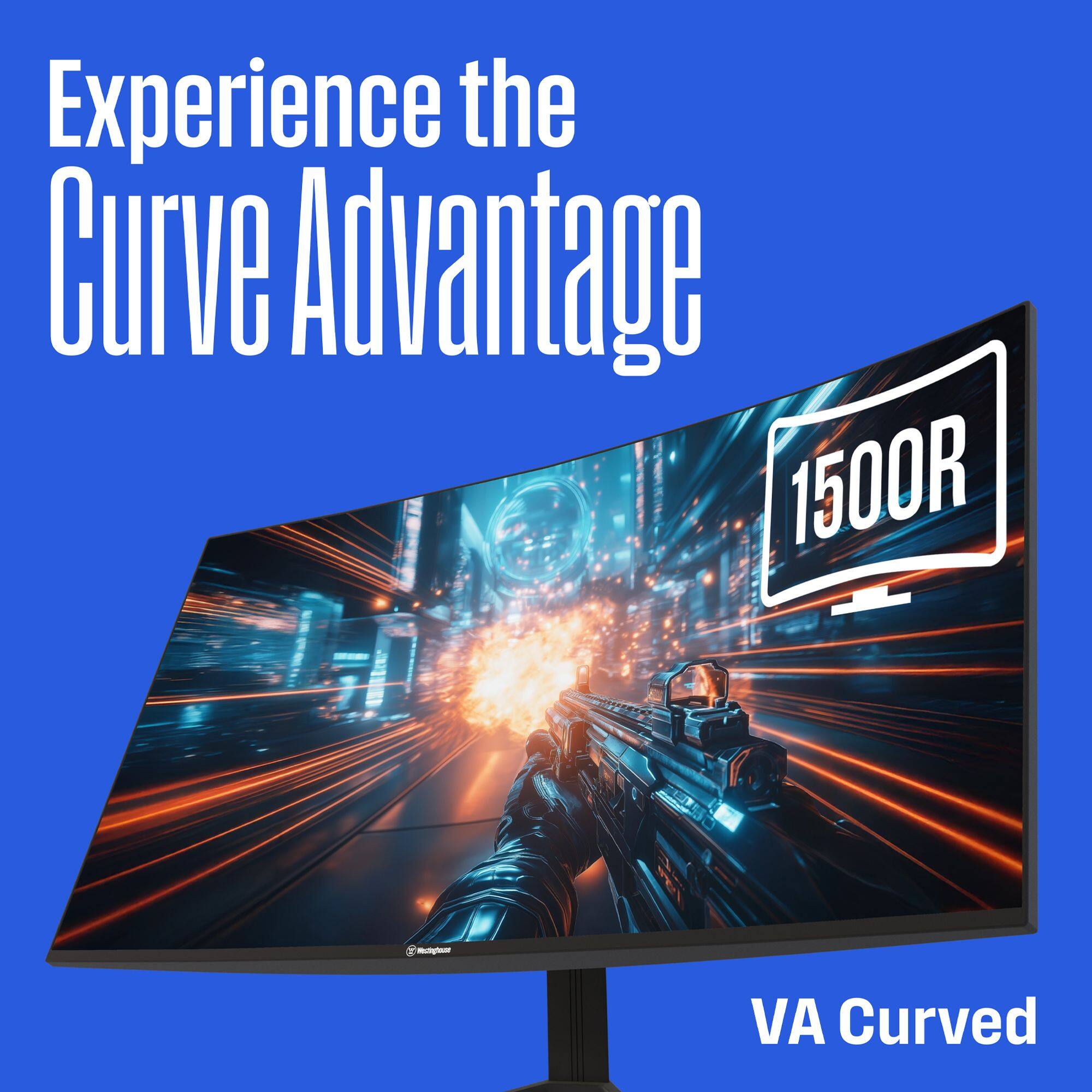 Experience the Curve Advantage with a 1500R VA Curved Monitor.