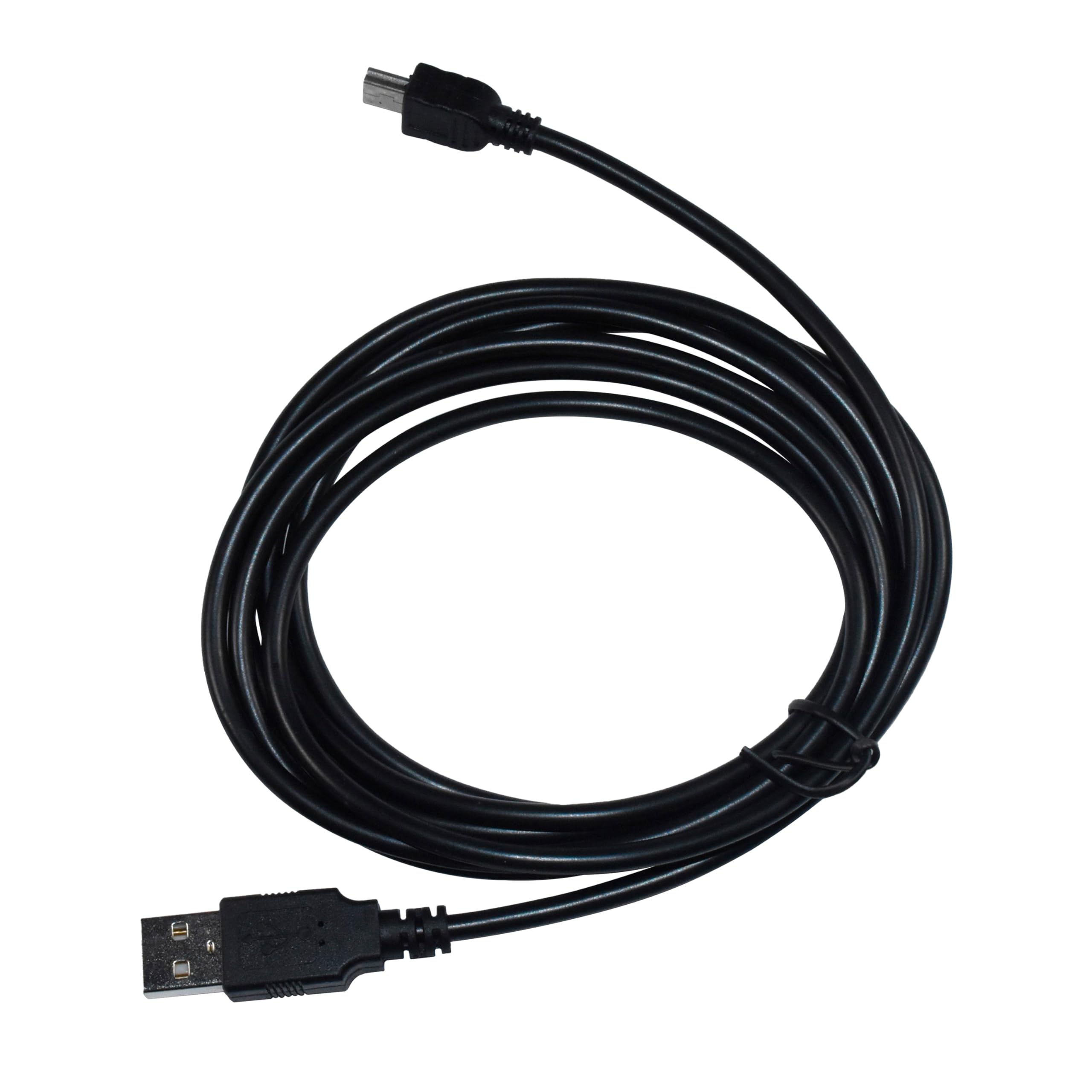 Alt View 2. HQRP - 6 ft USB-A to Mini USB-B Data and Charging Cable for Sony Handycam HDR-XR101 XR150 XR200 XR200V - Black.