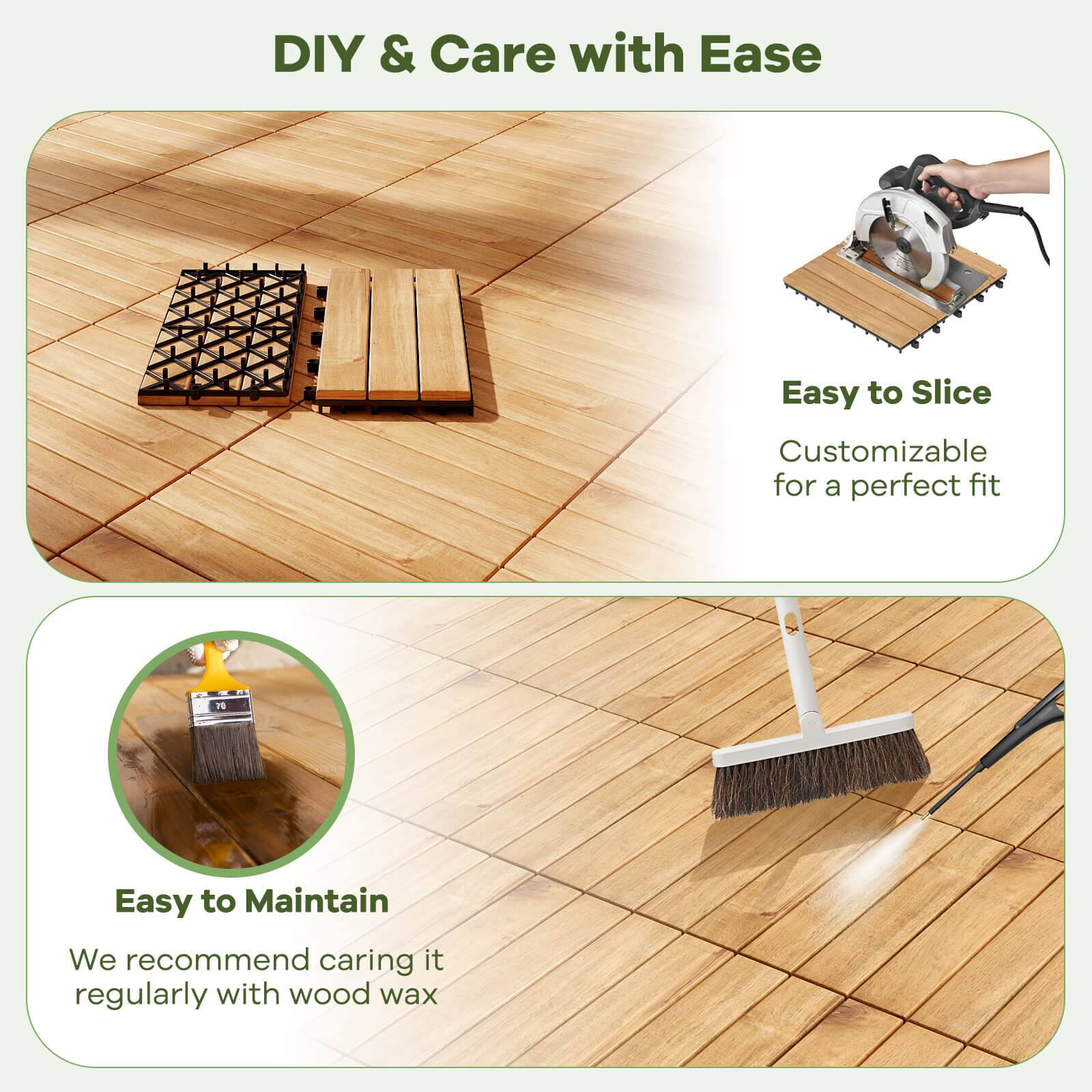 DIY & Care with Ease

Easy to Slice  
Customizable for a perfect fit

Easy to Maintain  
We recommend caring for it regularly with wood wax