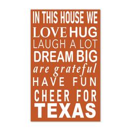 Fan Creations - Texas Longhorns 11" x 19" Briteline In This House Sign - Multicolor