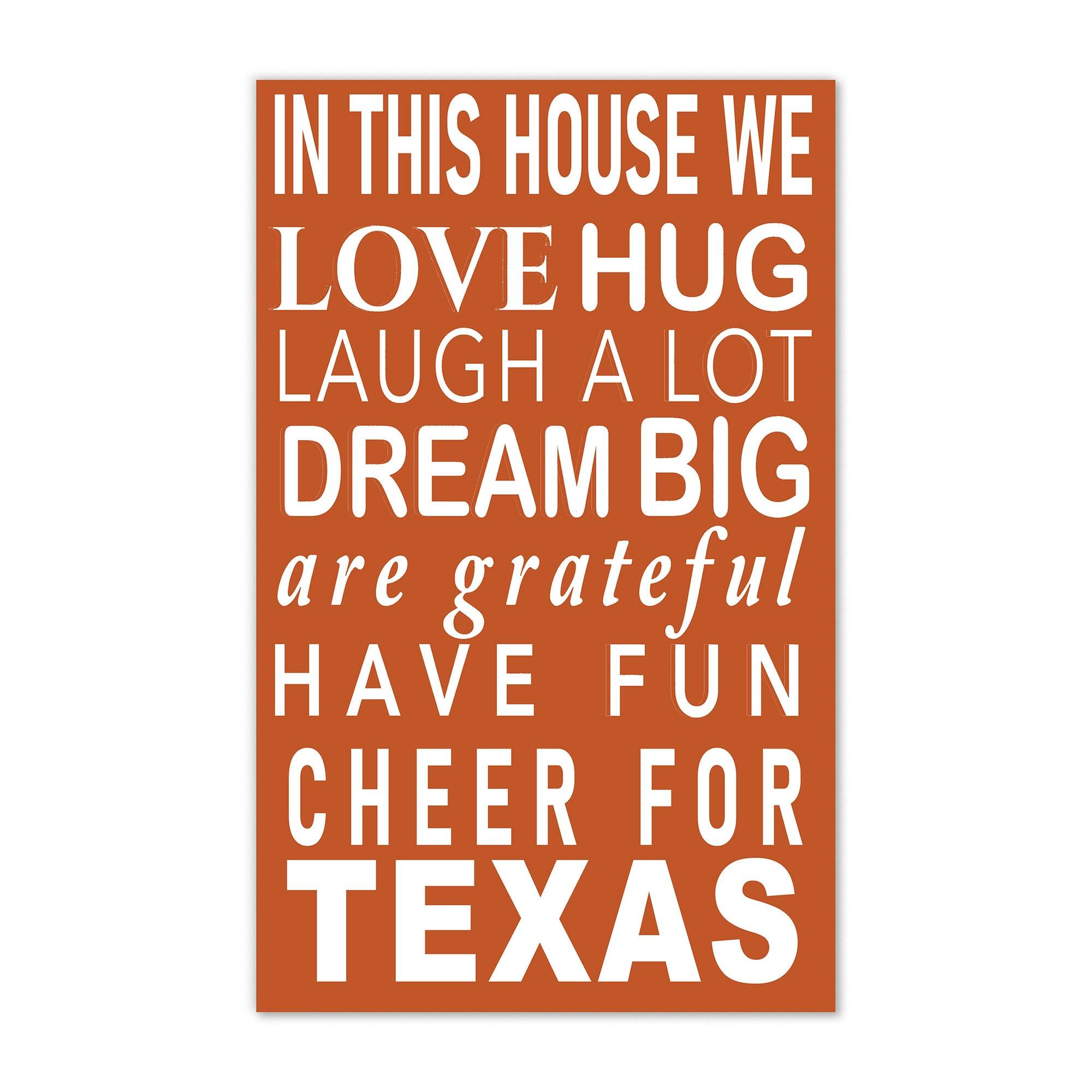 Texas Longhorns 11" x 19" Briteline In This House Sign