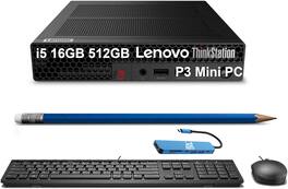 Lenovo - ThinkStation P3 Tiny Workstation Mini Desktop - Intel Core i5 with 16GB Memory - 512GB SSD - Windows 11Pro