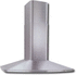 Angle View: Broan - 42" Convertible Range Hood - Stainless steel