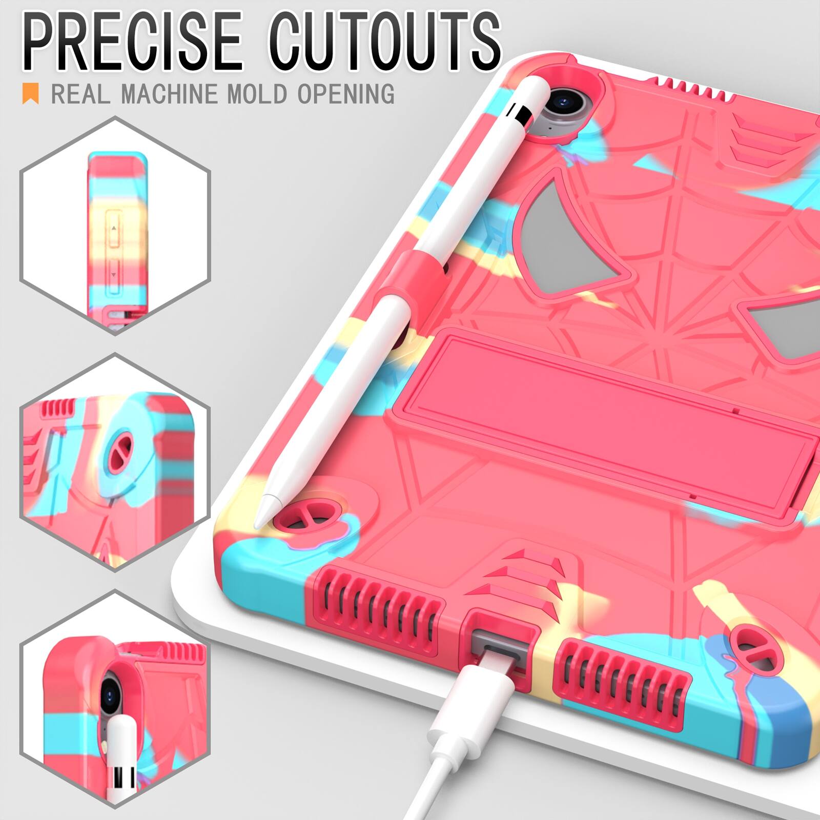 PRECISE CUTOUTS  
REAL MACHINE MOLD OPENING