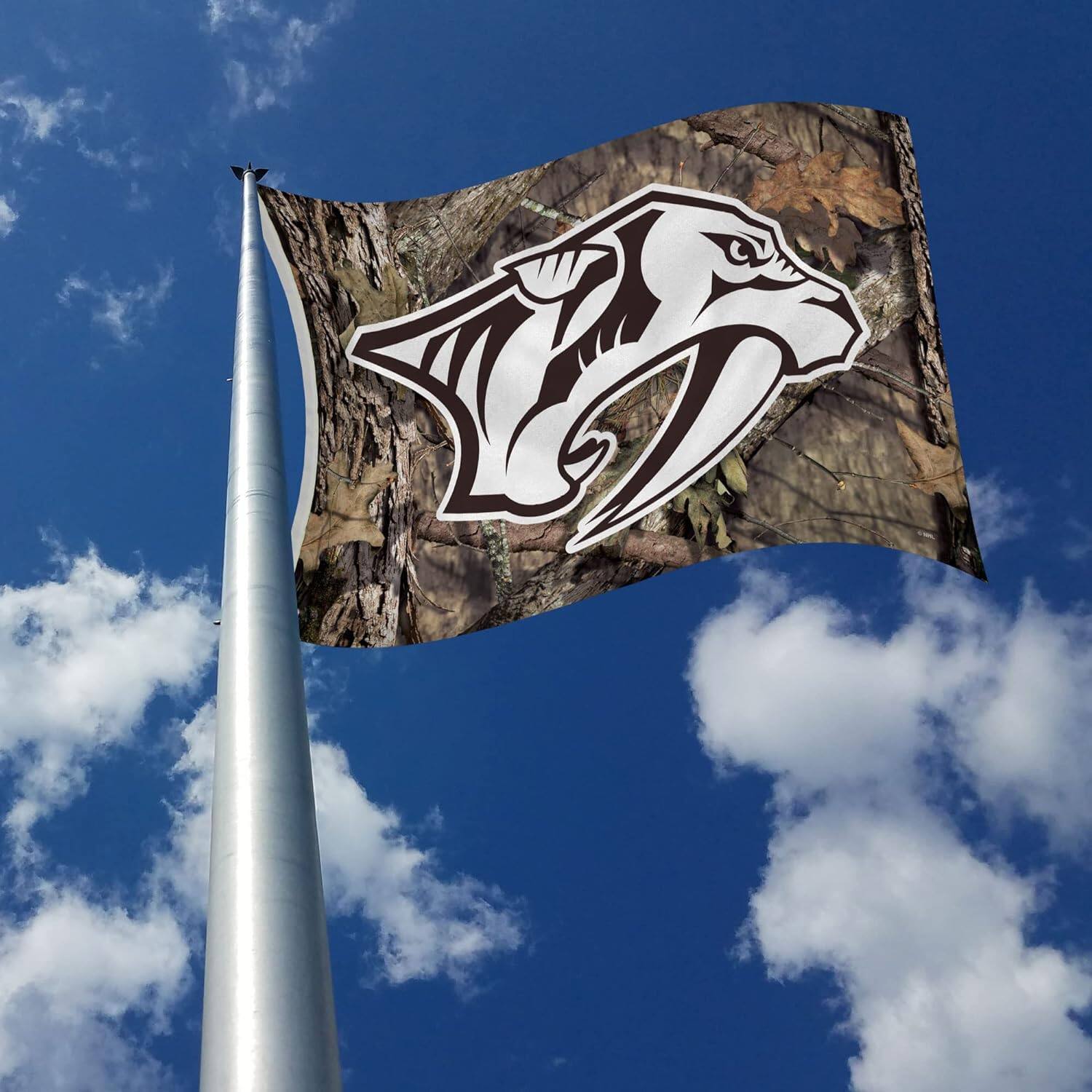 Alt View 2. Rico Industries - Nashville Hockey Predators Indoor Outdoor Camo Look 3x5 Banner Flag - Multi.