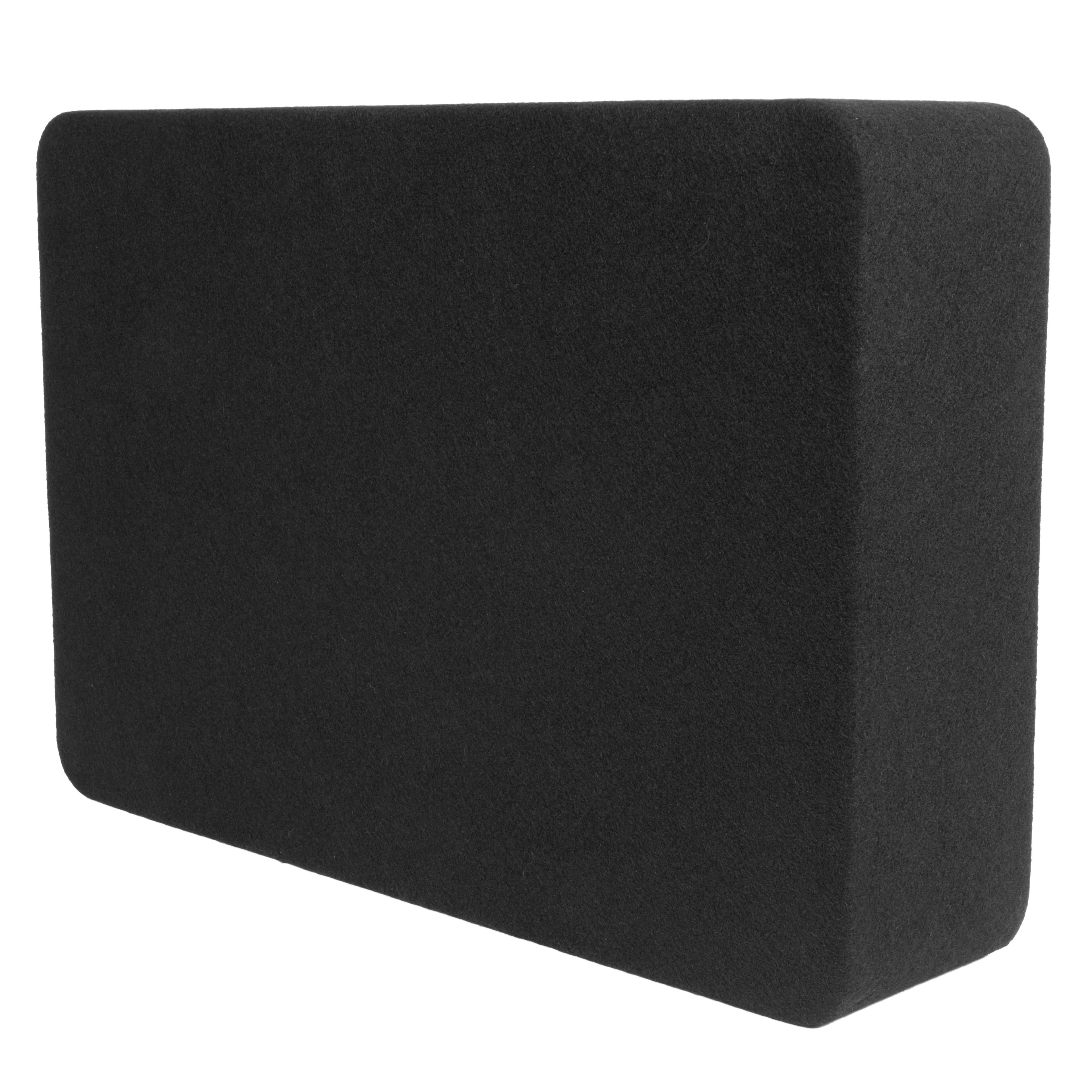 Alt View 7. NVX - BXSQ110 1200W Peak (600W RMS) Sealed 2-Ohm Loaded Enclosure with Single 10in SQ-Series Shallow-Mount Subwoofer.