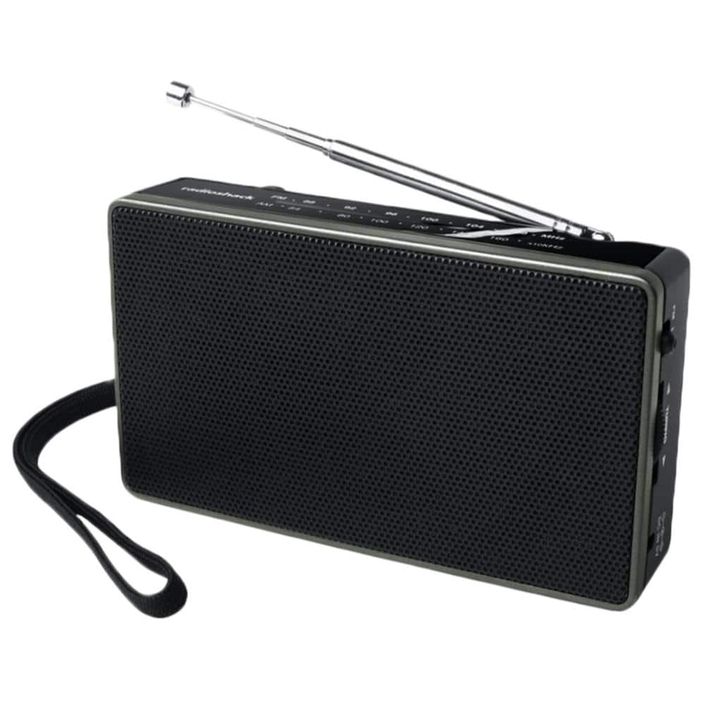 RadioShack - Square AM/FM Radio with DC Power and Battery Operation – 1202254