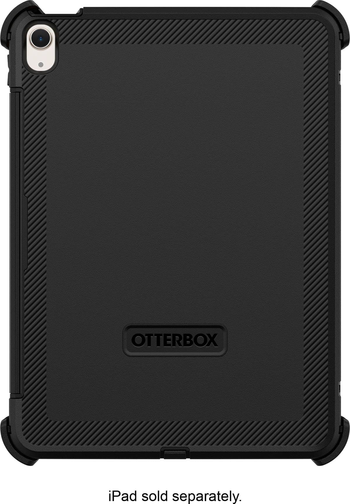 The text on the image reads "OTTERBOX iPad sold separately."