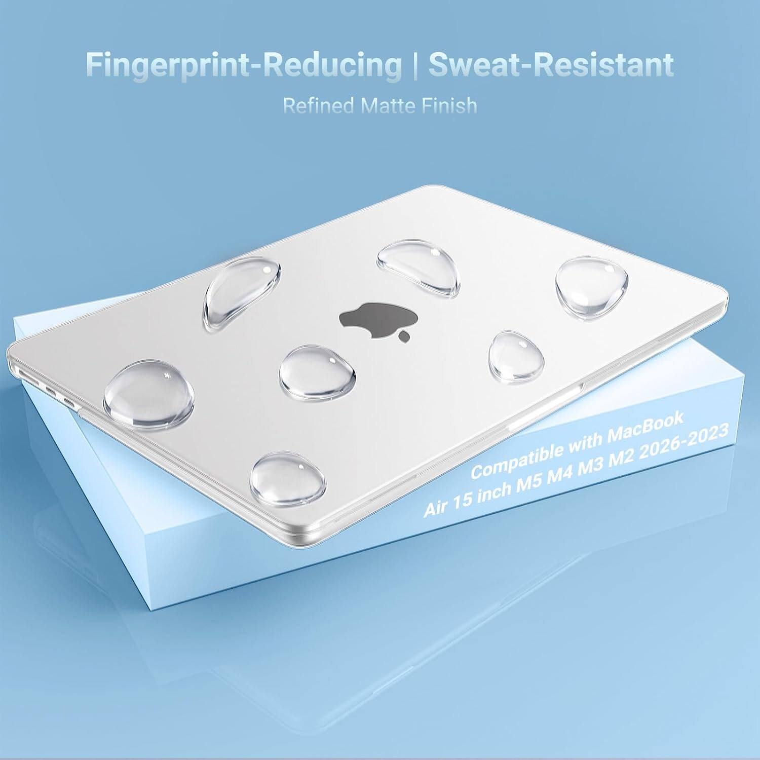 Fingerprint-Reducing | Sweat-Resistant  
Refined Matte Finish  

Compatible with MacBook Air 15 inch M5 M4 M3 M2 2026-2023
