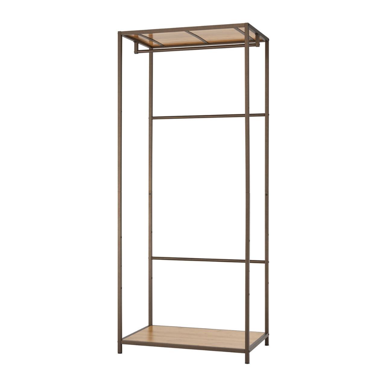 Left. TRINITY - 30x20x72 Bamboo Garment Rack Bronze Anthracite - Bronze Anthracite®.