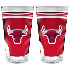 Great American Products - Chicago Bulls Two-Piece 16oz. Pint Glass Set - Multicolor