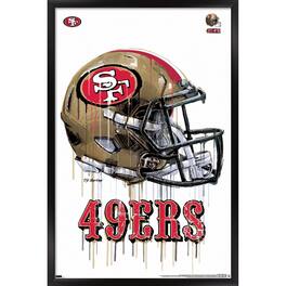 Trends International - San Francisco 49ers 24.25'' x 35.75'' Framed Helmet Poster - Multicolor