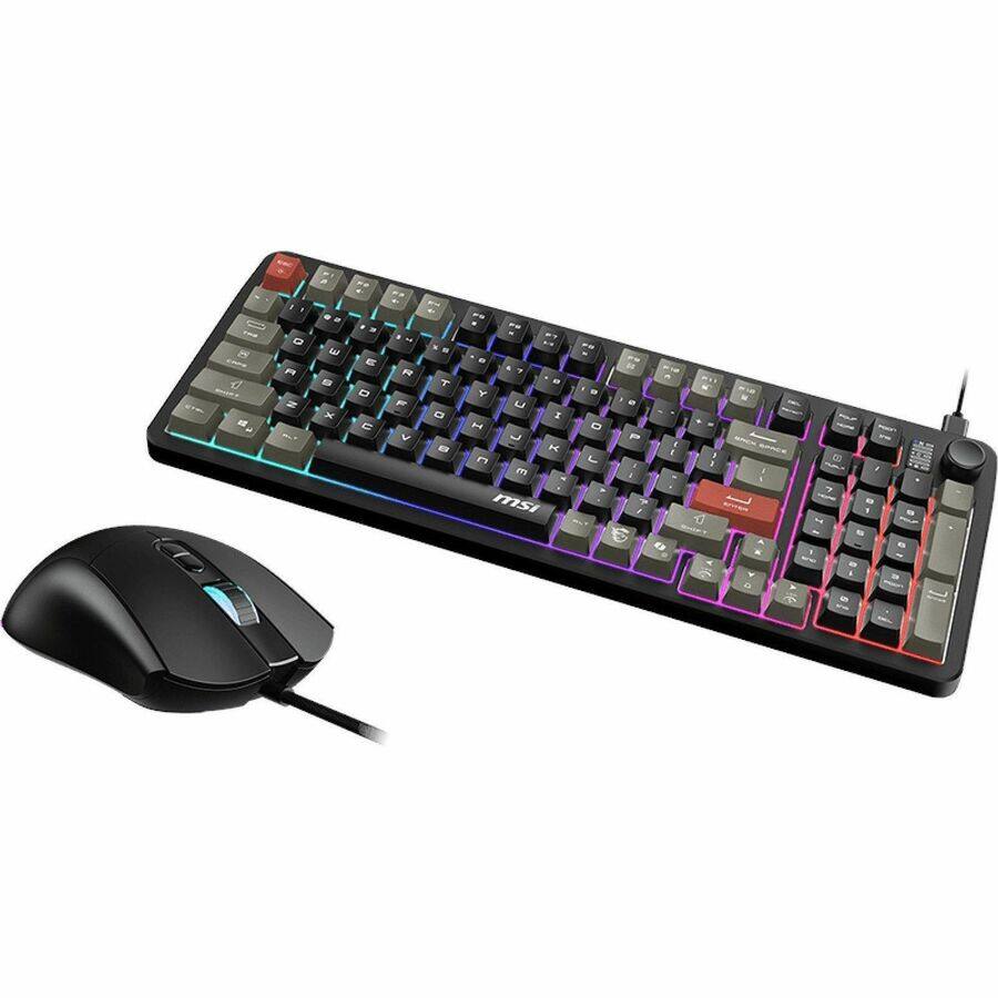 Alt View 8. MSI - MSI FORGE GK110 COMBO Gaming Keyboard & Mouse - USB 2.0 Membrane Cable Keyboard - English (US) - USB 2.0 Cable Mouse - Black.