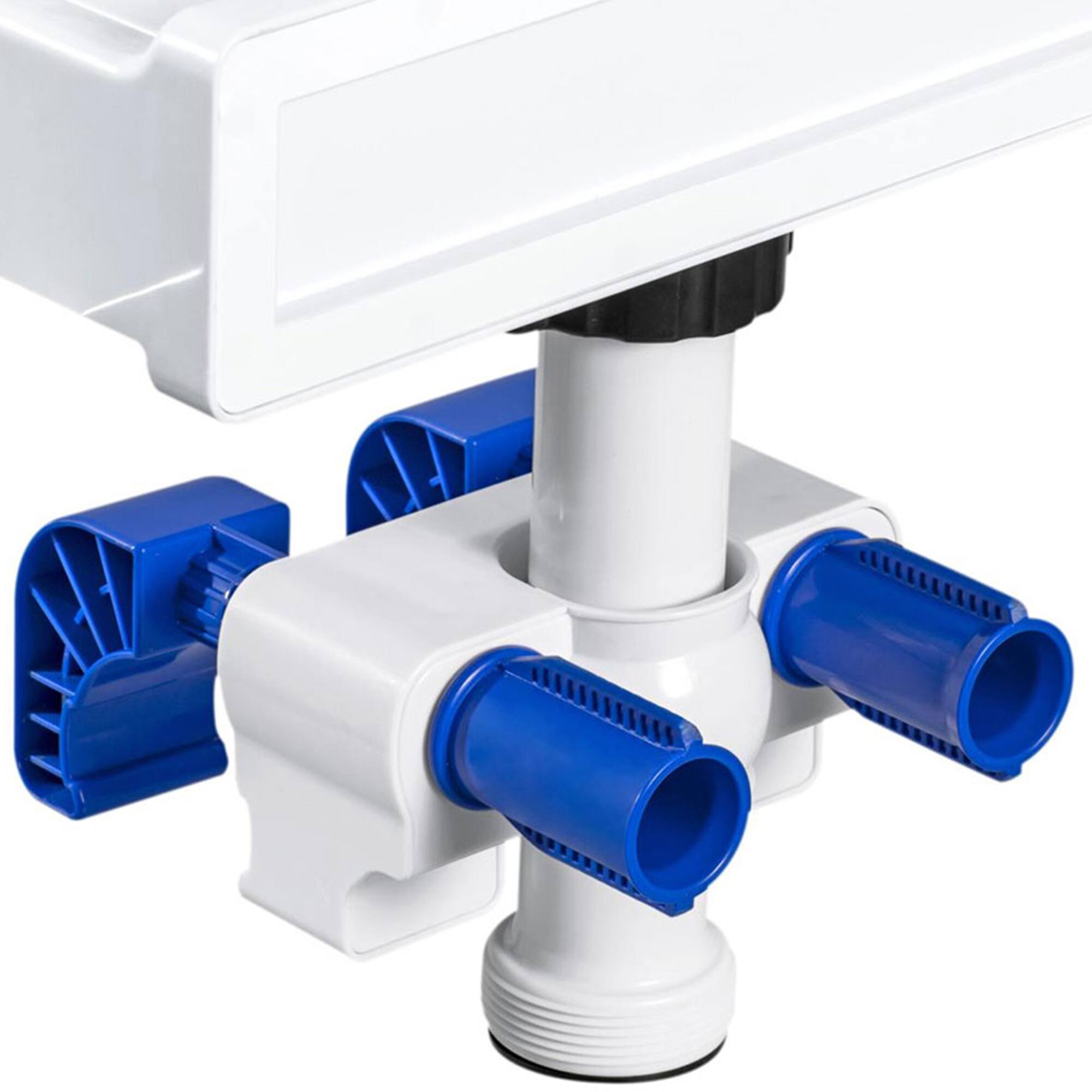 Alt View 4. Bestway - Bestway Multicolor LED Waterfall & 14'x48" Round Above Ground Swimming Pool Set - White, Gray‑stone.